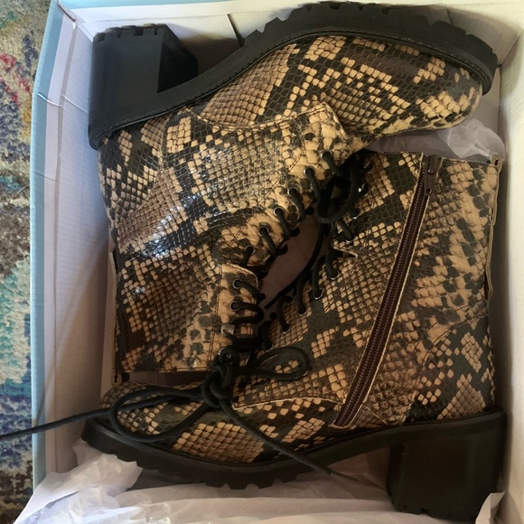 Seychelles Irresistible Python combat boots - Picture 8 of 8